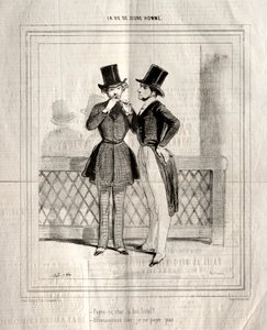 若い男の生涯、1842年。 作： Paul Gavarni