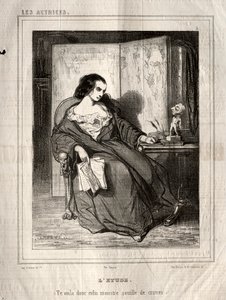 女優：LEtude、1843年。 作： Paul Gavarni