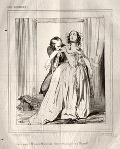 女優：紙袋！あなたが私の陛下をストラップするようにムッシュモンミレール！、1843。 作： Paul Gavarni