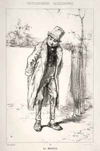 パリの生理：オーマレ、1869年。 作： Paul Gavarni