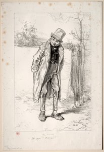 パリの生理学：Au Marais。ここ、アゾール！ここ！、1857-58。 作： Paul Gavarni