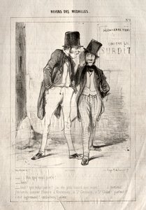 メダルの逆転、1842年。 作： Paul Gavarni
