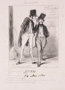 メダルの裏側：Moi qui parle parle、1840。 作： Paul Gavarni
