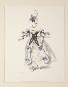 1834年の舞踏会のためのオリジナル仮装。第1号。 作： Paul Gavarni
