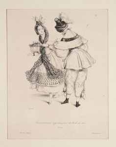 TRAVESTISSEMENS (sic) 1834 年のボールのオリジナル。 3と4。