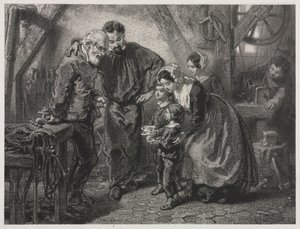 労働者の誕生日。 作： Paul Gavarni