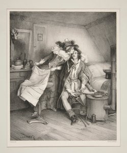 カーニバルディナー - 仮面舞踏会の後の夕食。 作： Paul Gavarni