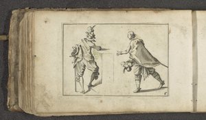 サーベルと太い鍬を持つ 2 人の俳優 若者のための新しい旅の小冊子（連載タイトル） 作： Paul Göttich
