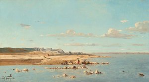 デュランス川のほとりの洗濯女たち 作： Paul Guigou