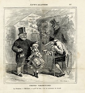 Le Charivari』に掲載されたHadol（1835-1875）のイラスト 作： Paul Hadol