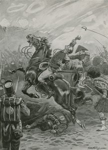 1814年のニューオーリンズの戦いでのエドワードパケナム卿の死 作： Paul Hardy