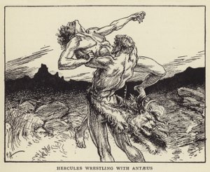 アンテウスと闘うヘラクレス 作： Paul Hardy