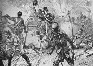 守備隊は砲撃ブレイブリーに会った、1902 作： Paul Hardy