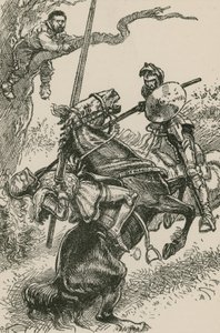 鏡の騎士は自分にも関わらず、馬のクラッパーを急いでいた 作： Paul Hardy