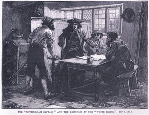1817年のホワイトホースでのノッティンガムキャプテンとアジテーター 作： Paul Hardy
