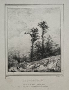 風景：若いニレの木、1829年。 作： Paul Huet