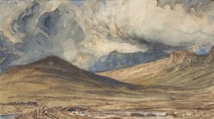 オーヴェルニュの山々、1831-33。 作： Paul Huet