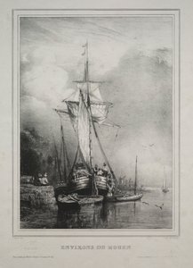 6人の海兵隊: フランス、ルーアンの周辺 作： Paul Huet