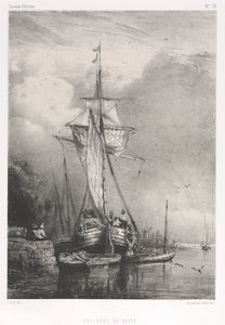 芸術家のお土産 (No. 78): Six Seascapes: Surroundings of Rouen 作： Paul Huet