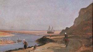 トゥルーヴィルの河口、1864 作： Paul Huet