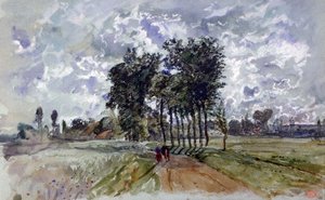 クレシーへの道、1857 作： Paul Huet