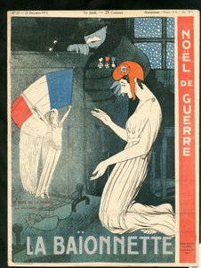 La Baionnette "の表紙、カラフルな風刺画 作： Paul Iribe