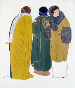 ポール・ポワレの創作は、ポール・イリベが描いた「ポール・ポワレのドレス」から引用されています。1911 作： Paul Iribe