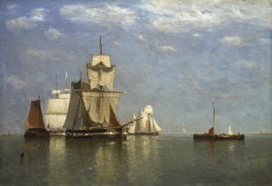 フラッシングに横たわる船、1869 作： Paul Jean Clays