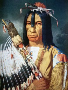 カナダのCree族のネイティブアメリカンの酋長 作： Paul Kane
