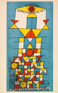 バウハウス展。 はがき、1923年。 作： Paul Klee