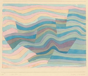 険しい海岸での移動 作： Paul Klee