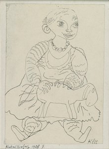 おもちゃを持つ子供、1908 作： Paul Klee