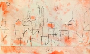 ゴシック様式の大聖堂のある都市 作： Paul Klee