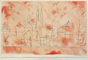 ゴシック様式の大聖堂がある都市ゴシック様式の大聖堂がある都市、1925年。 作： Paul Klee