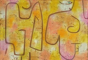 女性とファッション。 1938 作： Paul Klee