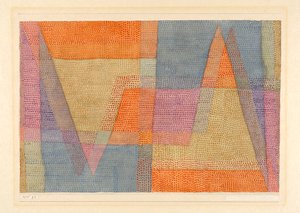 光と鋭さ1935年、ラルミエールエレスアリテス。 作： Paul Klee