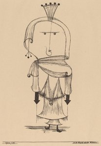 くしを持った魔女、1922年。 作： Paul Klee
