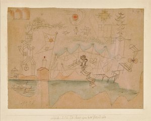 1918 年にレンタル ボートの図面。 作： Paul Klee
