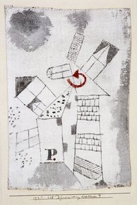 Houses P.のダイナマイゼーション; Dynamisiering des Hauses P 作： Paul Klee