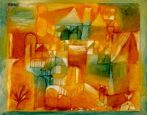 ファサードブラウングリーン、1919年。 作： Paul Klee