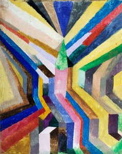 緑の教会と尖塔 作： Paul Klee