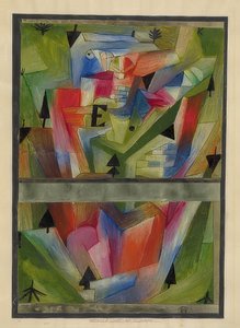 E（バイエルン州）の近くの風景。 1921、182 作： Paul Klee