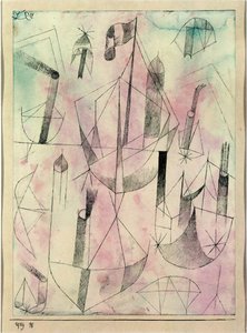 小さな蒸気船ファンタジー 作： Paul Klee