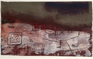 Moeblierte Arktis (北極家具)。 1935年（紙にテンペラ） 作： Paul Klee