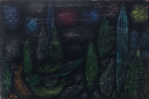 夜行性の風景、1937年。 作： Paul Klee
