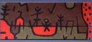 公園の池 - 絵画 作： Paul Klee
