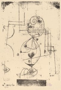 ハートの女王ヘルツダム、1921年。 作： Paul Klee