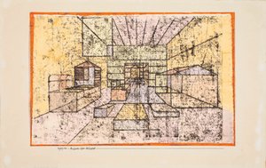家の部屋、1921年。 作： Paul Klee