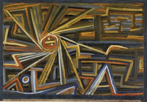 クレー、パウル (1879-1940) による放射と回転。 紙に油彩、サイズ: 35.6x52 作： Paul Klee
