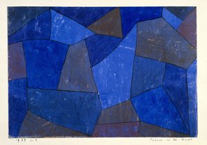 夜の岩、1939年。 作： Paul Klee